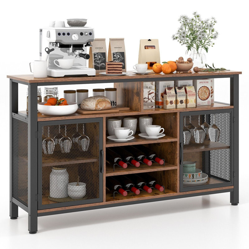 Anabelli 140cm Sideboard, Brown/Grey