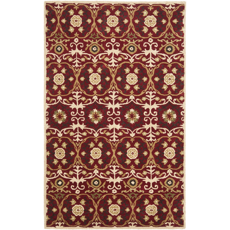 Steve Hand Tufted Wool Pile Geometric Rug, Rectangle 5' x 8'