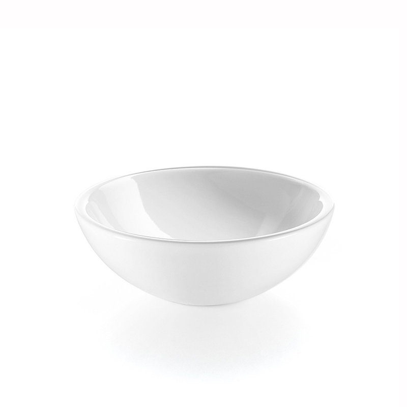 Lavabo de salle de bain vasque circulaire en céramique Acquaio, Évier sans trou de robinet pré-percé