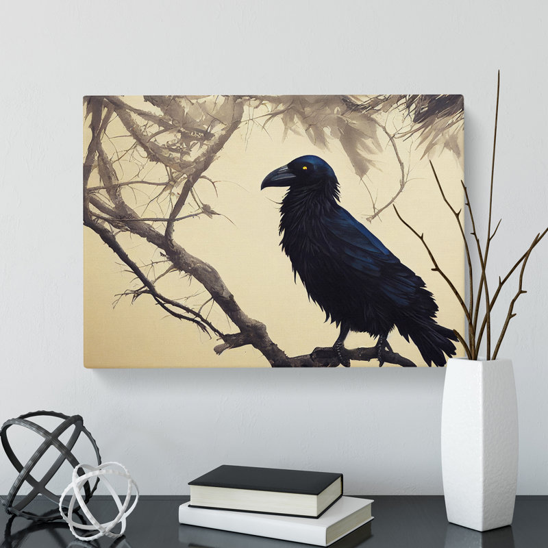 Boundless Raven Bird - Wrapped Canvas, 40cm H x 60cm W x 3cm D