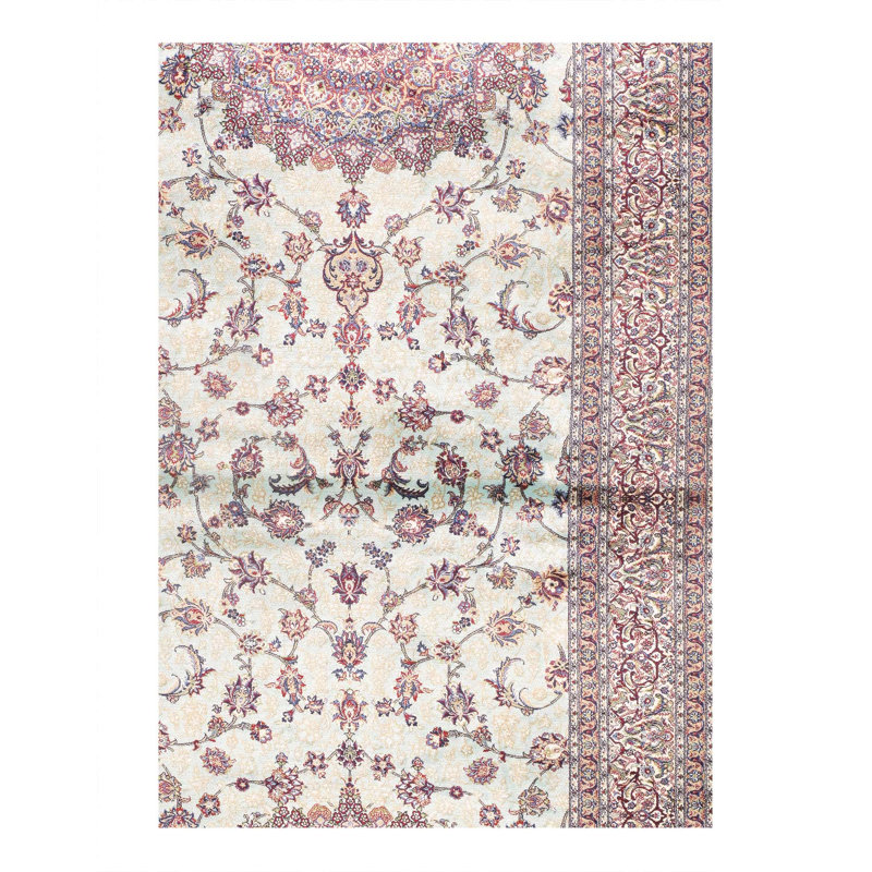 Tapis de couloir persan Isfahan Design 2 pi 7 po x 9 pi 8 po