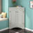 Gentryn Modern Triangle Corner Cabinet With Adjustable Shelves And Moisture-Proof MDF-126157664