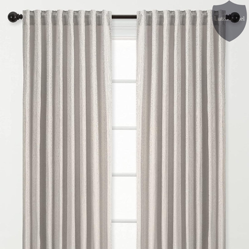 Panneaux de rideaux simples obscurcissant avec passe-tringle, l 52" x L 63", Beige