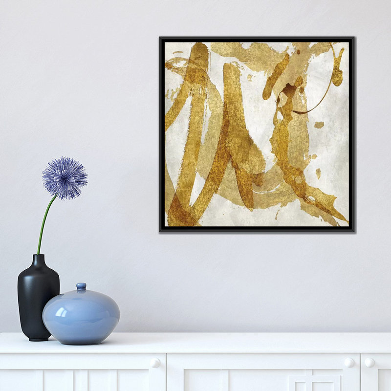 « jubilant iv », impression sur toile, H 18 po x l 18 po x P 1,5 po, Toile avec cadre noir, Pas de tapis