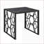 Ensemble de 3 tables basses de salon: plateau en verre trempé à imprimé marbre avec base en métal noir, facile à nettoyer