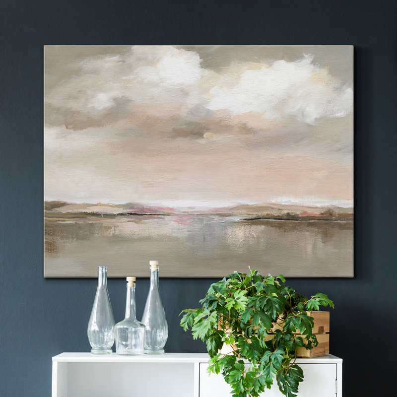 Soirée dramatique - peinture sur toile tendue, H 36 po x l 24 po x P 1 po