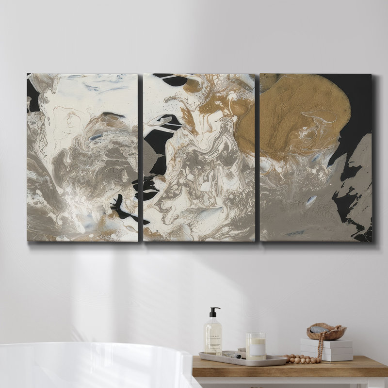 Pastel Valley II - Toile encadrée à pièces multiples, H 48 po x l 96 po x P 2 po
