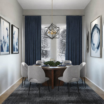 Modern 6 Light Black Cube Frame Pendant