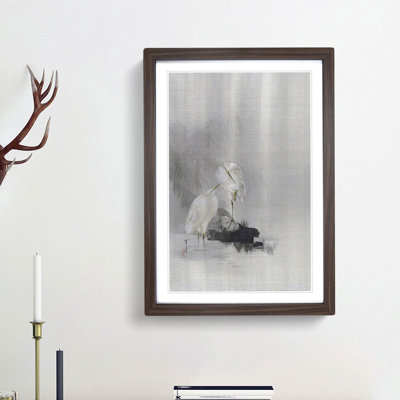 Egrets at the Waters Edge by Watanabe Seitei - Picture Frame Painting Print
