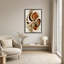 Tableau abstrait sur toile avec anneaux métalliques or et bronze tourbillonnants-1605509356