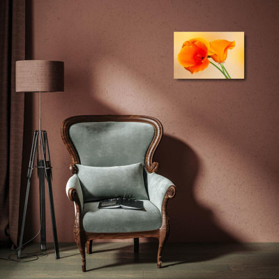 Lark Manor™ Jaynes Gallery Gallery Wrapped Canvas Art Titled: California Close, up of orange poppy