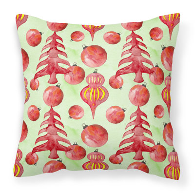 Coussin extérieur arbre de noël et ornements