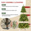 Arbre de Noël artificiel épinette vert illuminé avec lumières blanc chaud-830224188