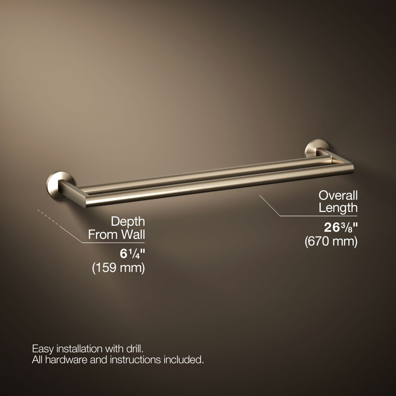 Components™ Double Towel Bar, Vibrant Brushed Bronze