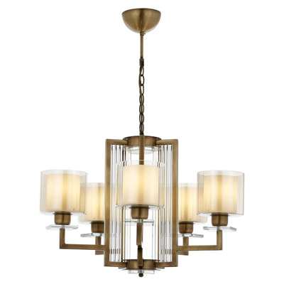 Demps 5 - Light Shaded LED Chandelier