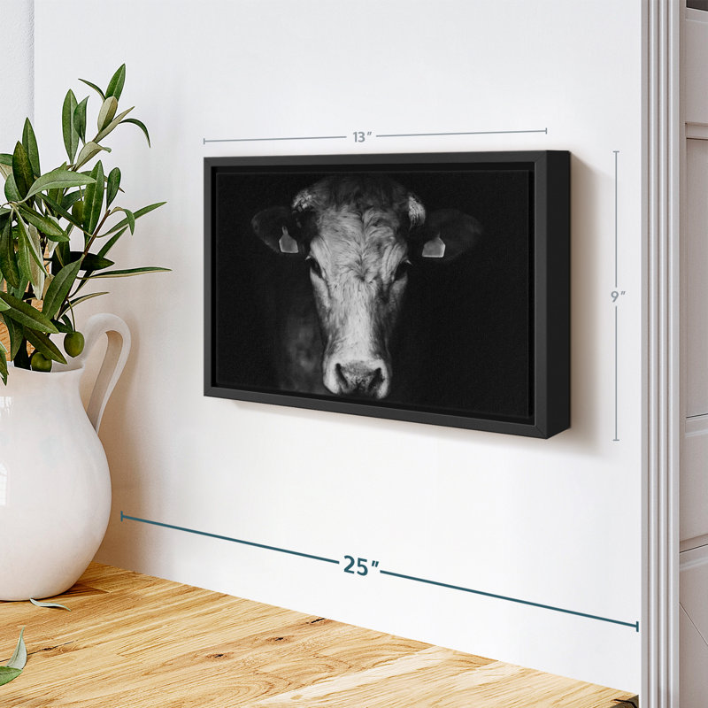 «Pondering Cow», reproduction sur toile, H 13 po x l 9 po