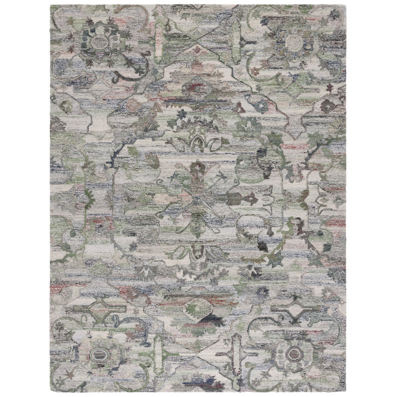Fredez Tufted Performance Performance Floral Rug, Rectangle 8' x 10'