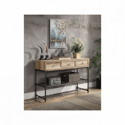 Table de canapé au fini gris sable