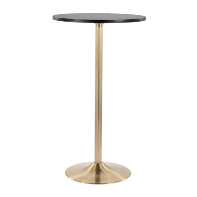 Table de salle à manger ou de bar contemporaine réglable et noire