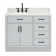 Jameal 42'' Solid Wood Single Bathroom Vanity with 0.75'' Carrara Marble Top, Left Offset Rectangular Sink