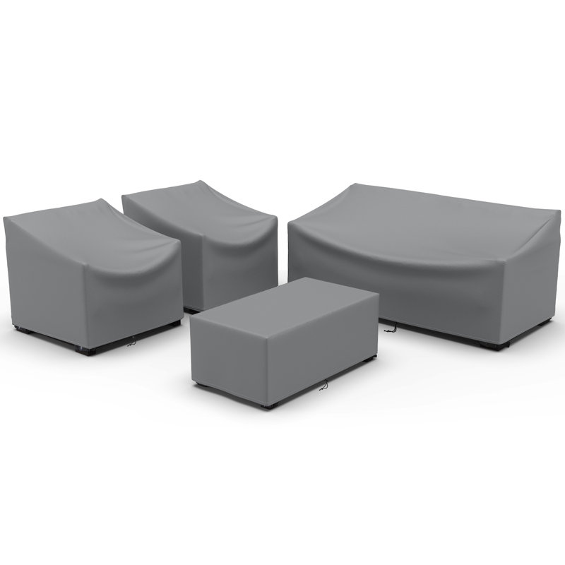 4 Piece Heavy Duty Waterproof Outdoor Furniture Cover, Gray