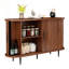 Buffet cannelé avec porte tambour coulissante