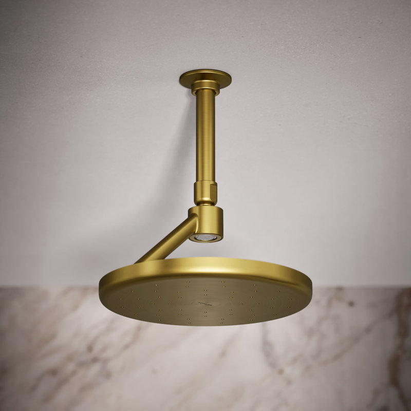 Flood Adjustable Shower Head, Vibrant Brushed Moderne Brass