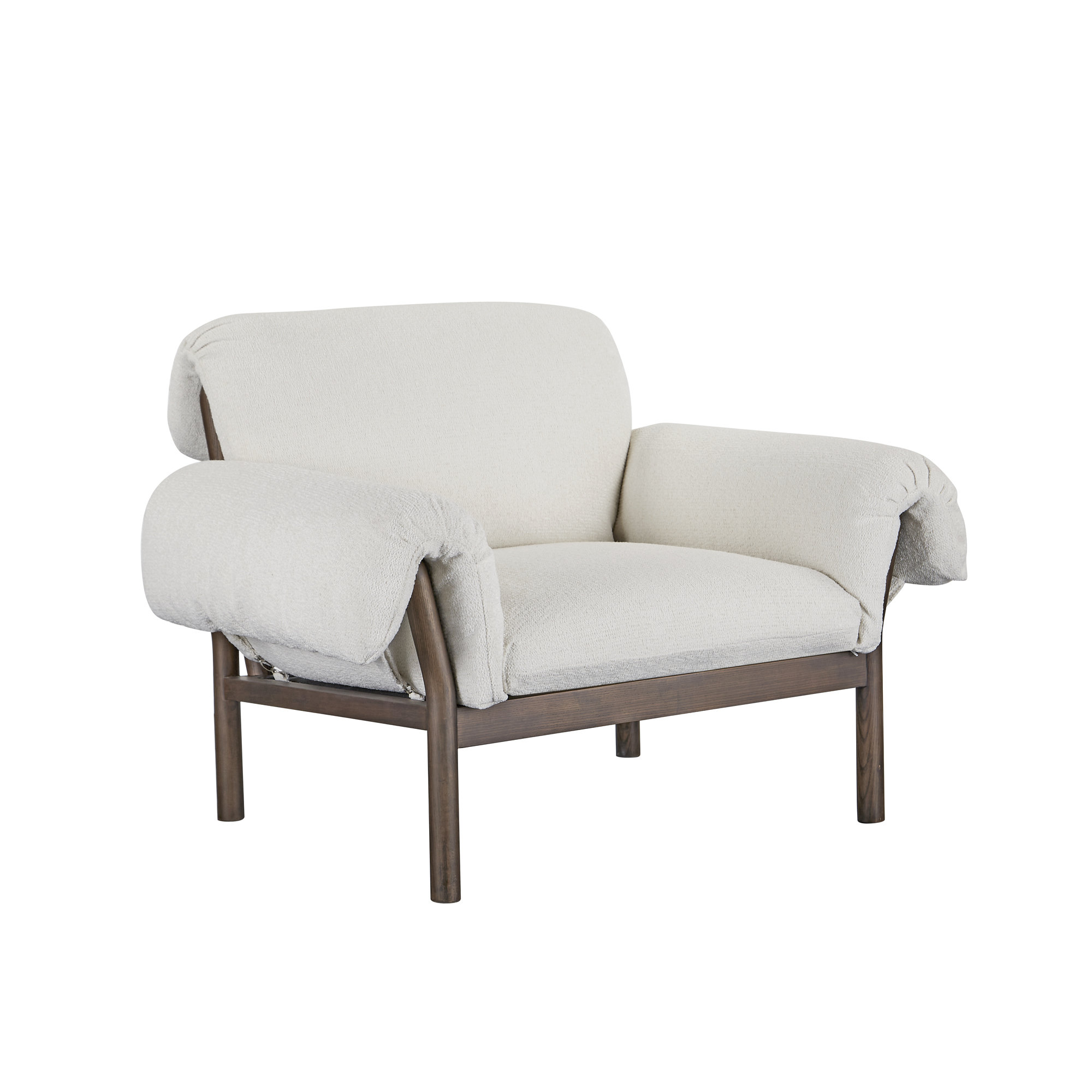 Upholstered Accent Chair, Cream