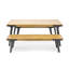 1 Dining Table+2 Dining Benches