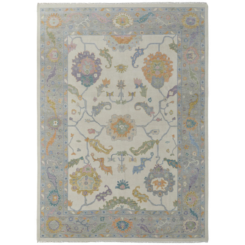 Karina Wool Floral Area Rug, Rectangle 2' x 3'