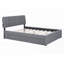 Queen Size Upholstered Platform Bed with Twin XL Trundle - No Box Spring Needed, Sturdy &amp; Durable