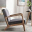 Fauteuil d'appoint à cadre ouvert avec coussins moelleux et tissu velours Classic Mid Century Modern-782892950