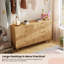 Commode de rangement cannelée moderne à 8 tiroirs avec rangement de 55 po pour le couloir de la chambre à coucher