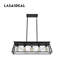Lustre suspendu ajustable de style industriel 32 pouces noir 5 lumières-2008986469