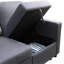 ACG- 83"Dark Grey Sackcloth 4-Piece Living Room Sofa Bed