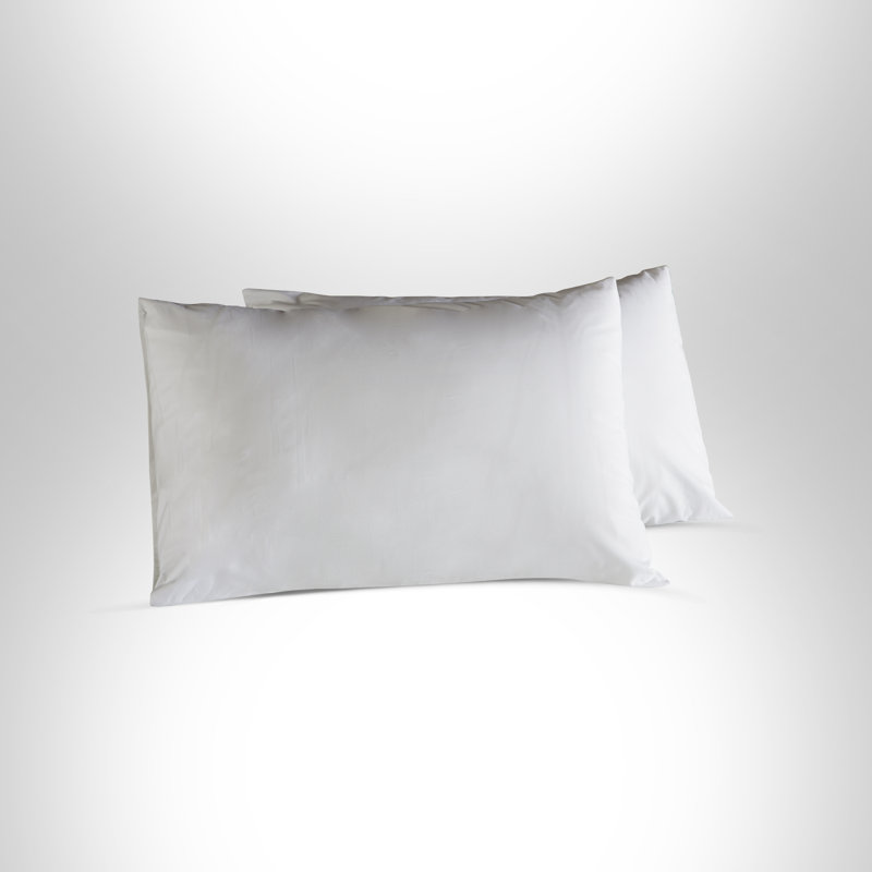 Taie d'oreiller 100% coton percale Carvajal, Grand, Blanc