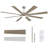 8-blade Ceiling Fan With Remote, Led Light, Reversible Motor – Dual-finish-61942950-61942945