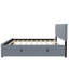 Velvet Upholstered Platform Bed With Trundle-2053765461-2079959493