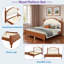 Lit plateforme en bois avec tête de lit tapissier et pieds robustes-2146759443-2146759442