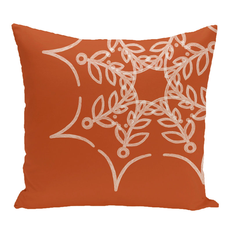 Coussin d'extérieur carré, Orange, H 16 po x l 16 po