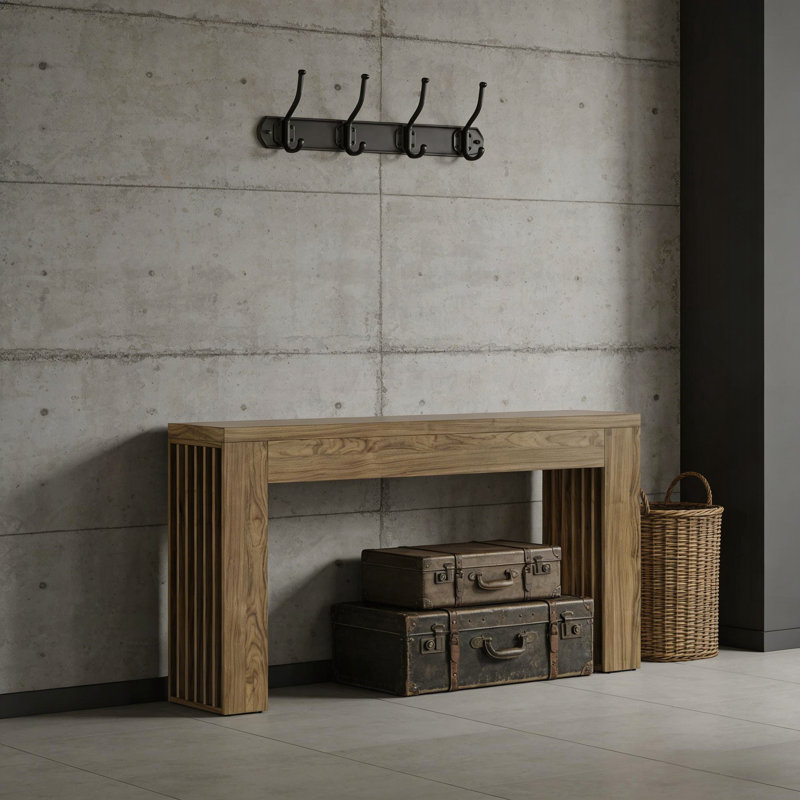 59-Inch Farmhouse Console Table - Engineered MDF
