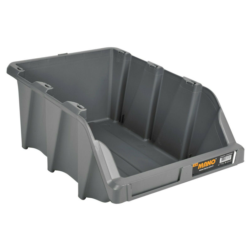 12cm W Plastic Wall Mounted Shelving Unit, 20cm H x 31cm W x 47cm D