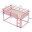 Lit superposé bas simple au-dessus d'un lit simple, lit superposé au sol avec échelle, fabrication en bois massif pour enfants et adolescents, conception compacte et peu encombrante (sans matelas)-132915816