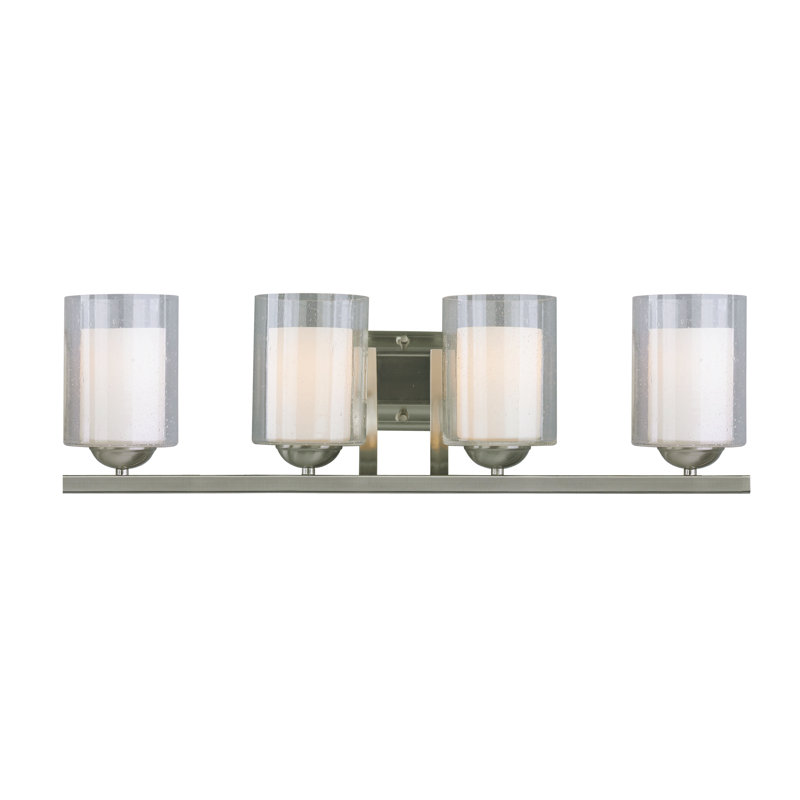 Éclairage pour meuble-lavabo 4 lumières Saver, Nickel satiné