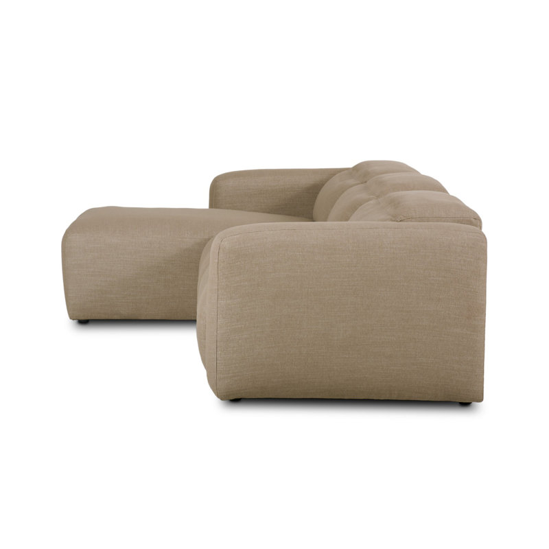 Radley Chaise Sectional, Left Hand Facing, Crypton Nomad Taupe Polyester Blend