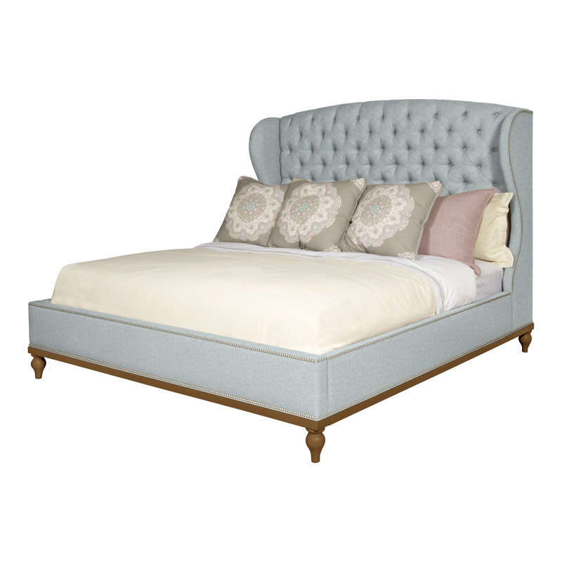 Emma Queen Upholstered Panel Bed, Navajo, Yes, Ian Haze