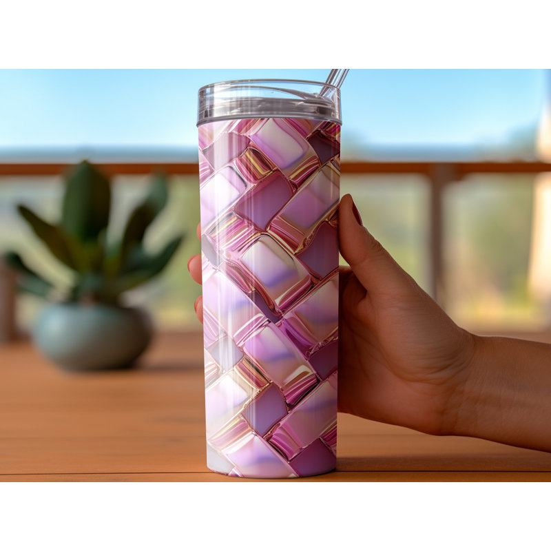 Choose Handmade Tumblers 591ml Vacuum Insulated Stainless Steel (18/8) Travel Tumbler with Straw