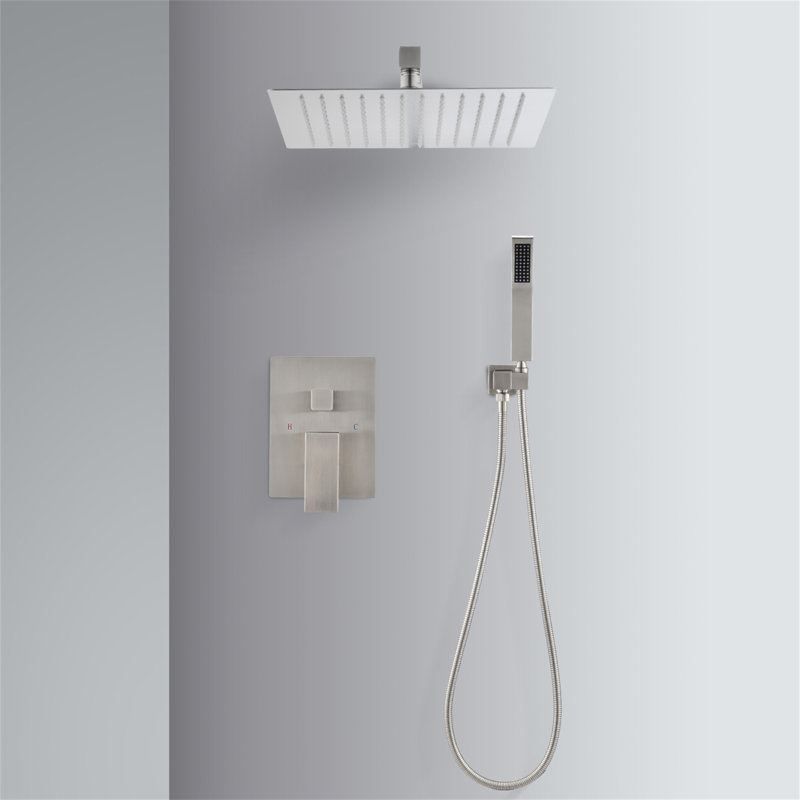 Douche de pluie 12 po, Nickel brossé