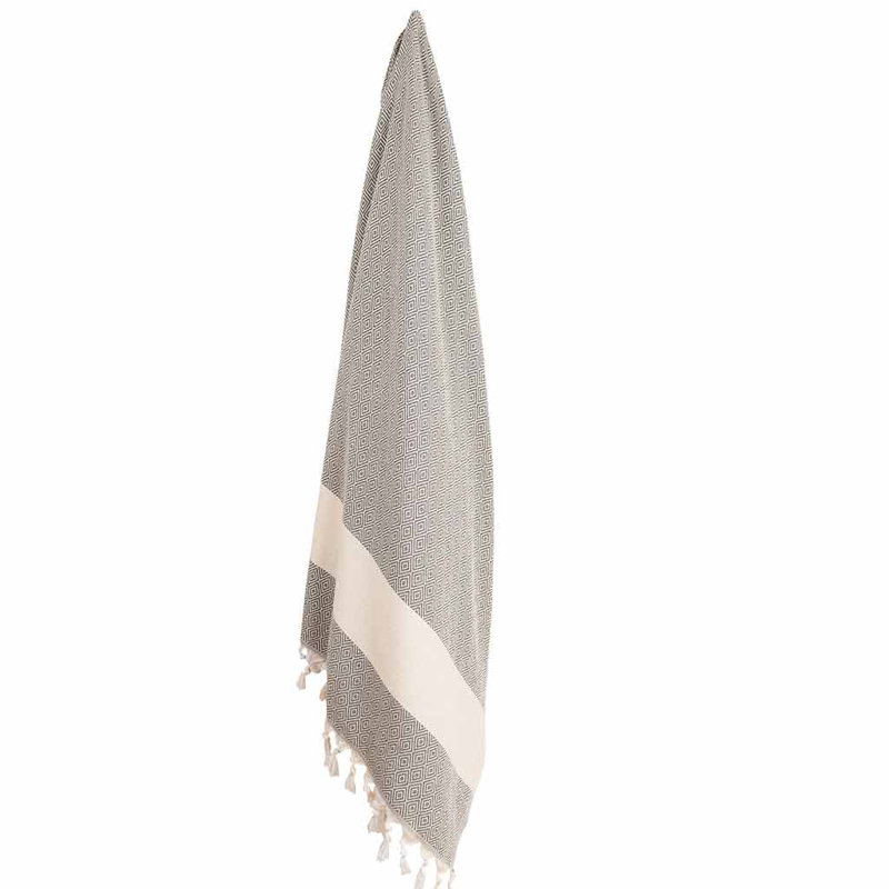 Serviette de plage en coton turc pure Cavas-Mitson, Ardoise