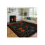 Tapis gris tissé à motif floral lavable Mosso-329638697
